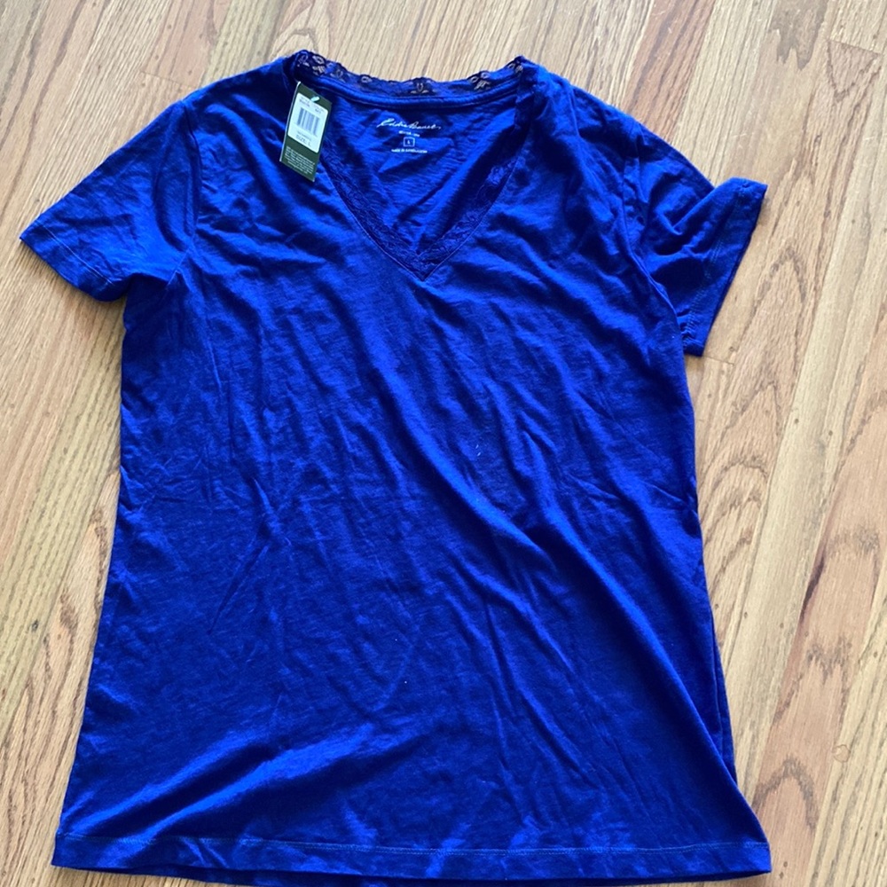NWT Eddie Bauer Large Daily Essential T-shirt blue
